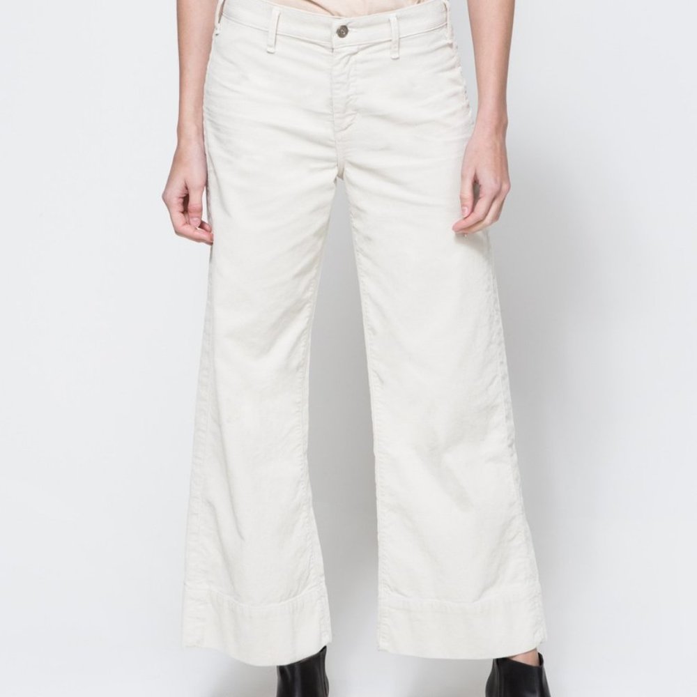 COH Citizens of Humanity Wide Leg Cream Color Abigail Pants